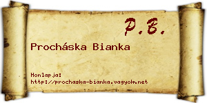 Procháska Bianka névjegykártya
